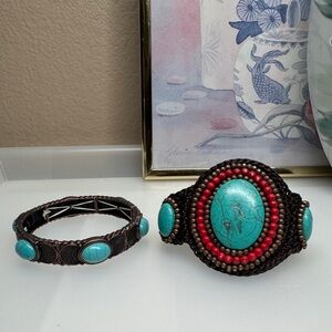 Turquoise bundle bracelet